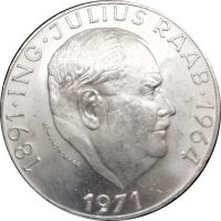 Österreich 50 Schilling 1971 80. Geburtstag Julius...