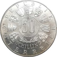 Österreich 50 Schilling 1971 80. Geburtstag Julius Raab - Silber