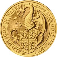 UK The Queen´s Beasts 3. Ausgabe 2017 Red Dragon 1/4 oz Gold
