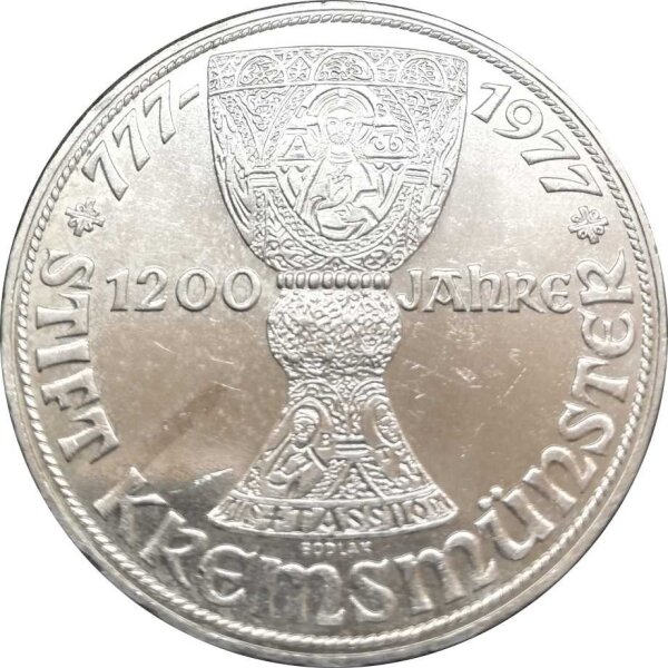 Österreich 100 Schilling 1977 1200 Jahre Stift Kremsmünster - Silber