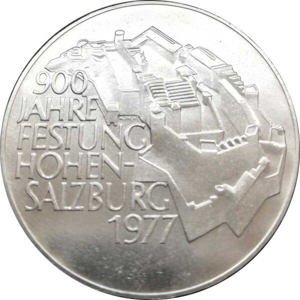 Österreich 100 Schilling 1977 900 Jahre Festung Hohensalzburg - Silber