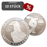 USA Sonderdollar 10 Stück 900/1000 Silber