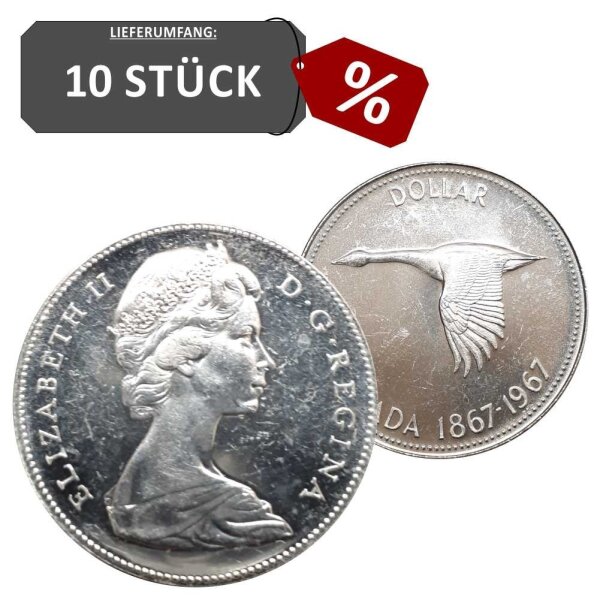 Kanada Sonderdollar 10 Stück 800/1000 Silber