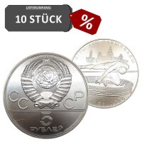 Russland 5 Rubel 10 Stück 900/1000 Silber