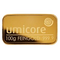 100 Gramm Goldbarren RESALE I. Wahl in Folie verschweißt | LBMA