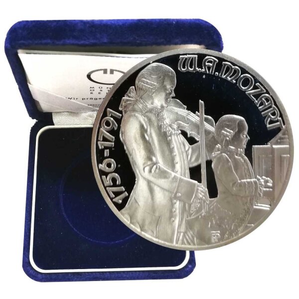 Österreich 100 Schilling 1991 200. Todestag W. A. Mozart - Geige - Silber PP incl. Etui