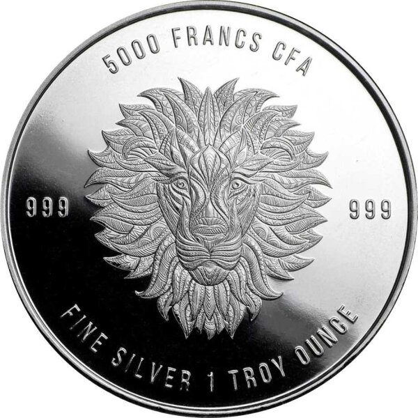 Tschad Mandala 1. Ausgabe Lion - Löwe 2018 1 oz Silber