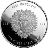 Tschad Mandala 1. Ausgabe Lion - Löwe 2018 1 oz Silber