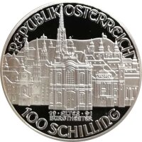 Österreich 100 Schilling 1991 200. Todestag W. A. Mozart - Klavier - Silber PP incl. Etui
