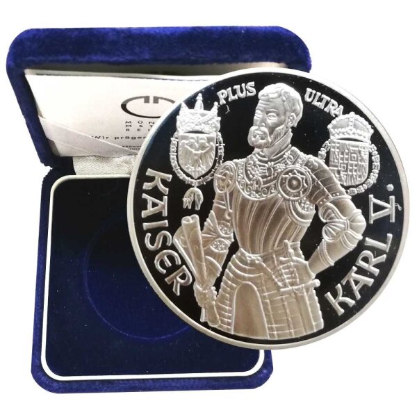 Österreich 100 Schilling 1992 Kaiser Karl V - Silber PP incl. Etui