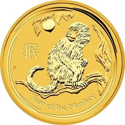 Australien Lunar II 2016 Jahr des Affen 1/4 oz Gold