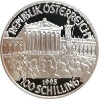 Österreich 100 Schilling 1995 Erste Republik - Silber PP incl. Etui
