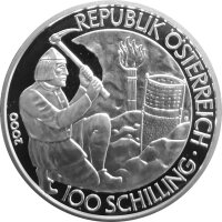 Österreich 100 Schilling 2000 Die Kelten - Silber PP incl. Etui