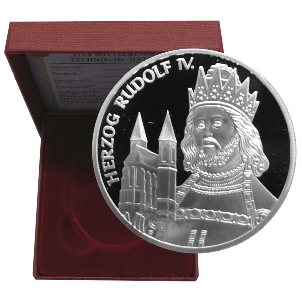 Österreich 100 Schilling 2001 Das Mittelalter - Silber PP incl. Etui