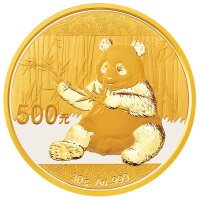 China Panda 2017 30 Gramm Gold - Original-Folie