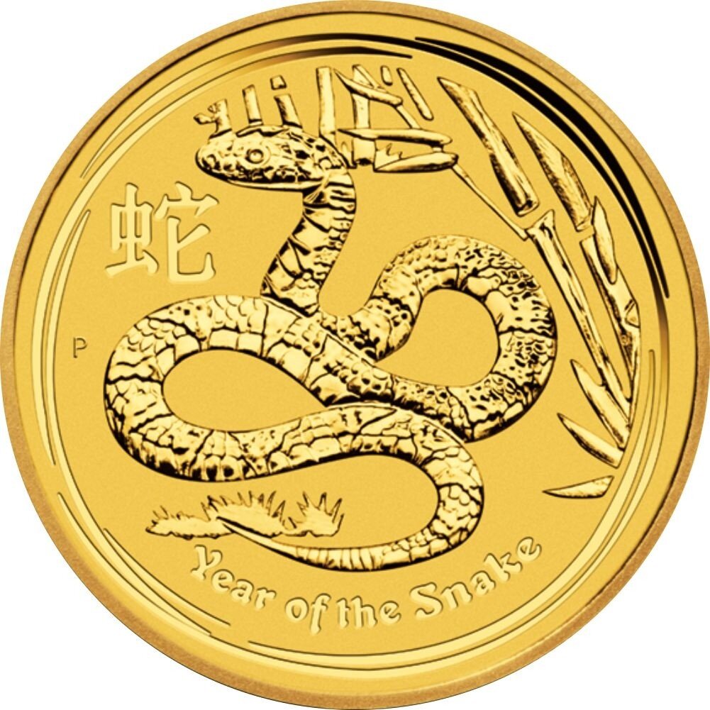 Australien Lunar II 2013 Jahr der Schlange 1/10 oz Gold