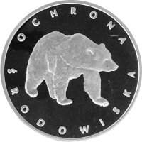 Polen 100 Zloty 1983 Braunbär - Silber PP