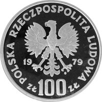 Polen 100 Zlotych 1979 - Gämse - Silber PP