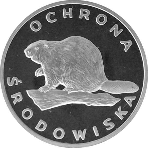 Polen 100 Zlotych 1978 - Europäischer Biber - Silber PP