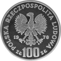 Polen 100 Zlotych 1978 - Europäischer Biber - Silber PP