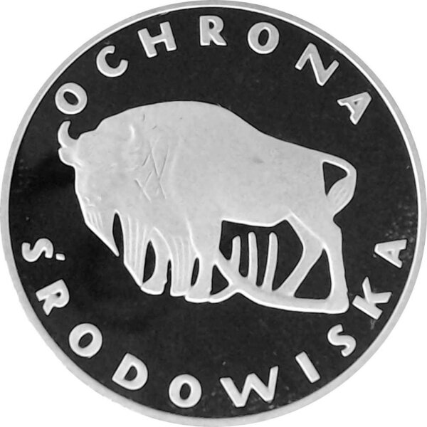 Polen 100 Zlotych 1977 - Wisent - Silber PP