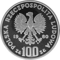 Polen 100 Zlotych 1980 - Jan Kochanowski - Silber PP