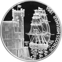 Österreich 100 Schilling 1997 Maximilian - Schloss Miramar - Silber PP