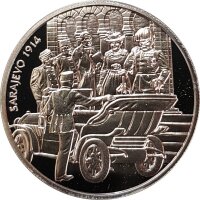 Österreich 100 Schilling 1999 Franz Ferdinand u. Sophie in Sarajevo - Silber PP