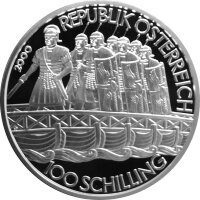 Österreich 100 Schilling 2000 Die Römer - Silber PP