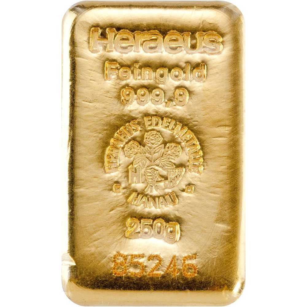 250 Gramm Goldbarren Heraeus, Argor-Heraeus, Umicore |...