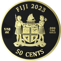 Fiji CATS 2. Ausgabe 2023 1/10 oz Gold | Prooflike