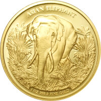 Cambodia Big Five Asian Elefant 1. Ausgabe 2023 1 oz Gold