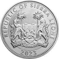 Sierra Leone Ägyptische Götter 1. Ausgabe Isis 2023 1 oz Silber