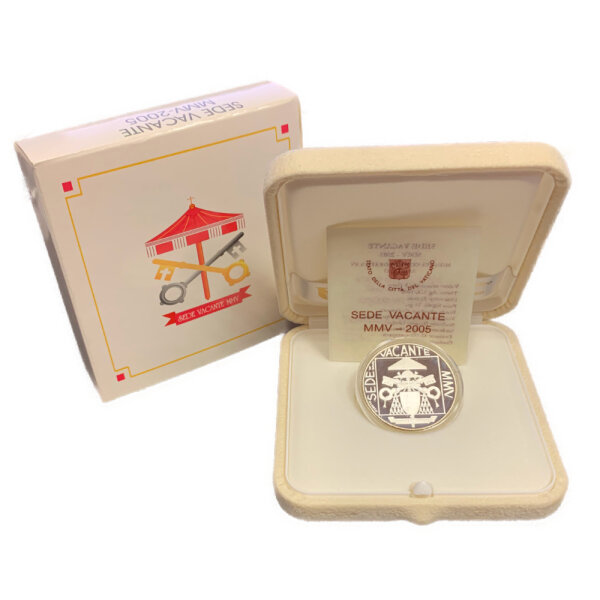Vatikan 5 Euro 2005 Sede Vacante - Silber PP