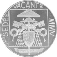 Vatikan 5 Euro 2005 Sede Vacante - Silber PP