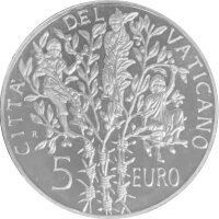 Vatikan 5 Euro 2005 60 Jahre Ende des Zweiten Weltkriegs - Silber PP
