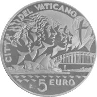 Vatikan 5 Euro 2008 Weltjugendtag - Silber PP
