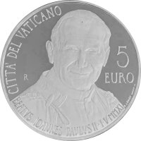 Vatikan 5 Euro 2011 Seligsprechung von Papst Johannes Paul I - Silber PP