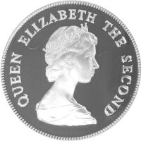 Falkland-Inseln 5 Pounds 1979 Buckelwal - Silber PP