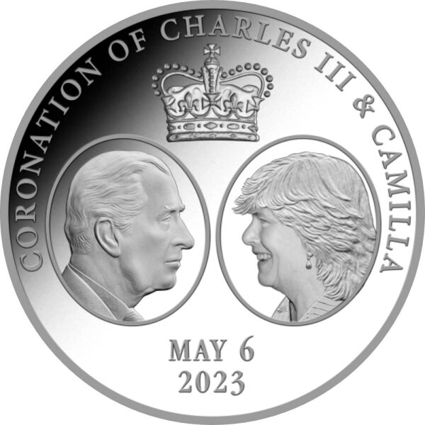 Kamerun Krönung von König Charles III und Camilla 2023 1 oz Silber