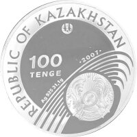 Kasachstan 100 Tenge 2008 Olympiade Beijing Moderner Fünfkampf 1 oz Silber PP