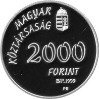 Ungarn 2.000 Forint 1999 - XXVII. Olympische Sommerspiele 2000 in Sydney "Hammerwurf" - Silber PP