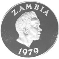 Sambia 10 Kwacha 1979 - Taitafalke - Silber PP