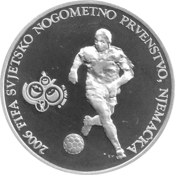 Kroatien 150 Kuna 2006 - XVIII. Fußball WM 2006 in Deutschland "Fußballspieler"- Silber PP