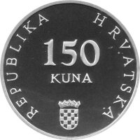 Kroatien 150 Kuna 2006 - XVIII. Fußball WM 2006 in Deutschland "Fußballspieler"- Silber PP