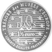 Frankreich 10 Francs 1,5 Euro 1996 Vincent Van Gogh - Silber PP