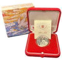 Vatikan 10 Euro 2004 Weltfriedenstag - Silber PP