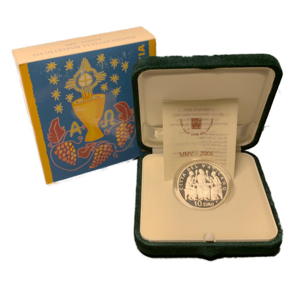 Vatikan 10 Euro 2005 Jahr der Eucharistie - Silber PP