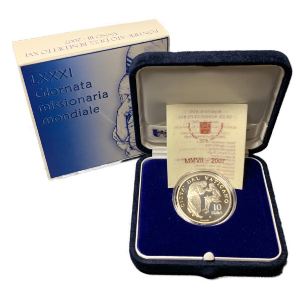 Vatikan 10 Euro 2007 Weltmissionstag - Silber PP