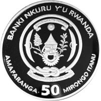 Ruanda African Ounce 2012 Nashorn 1 oz Silber - Polierte Platte
